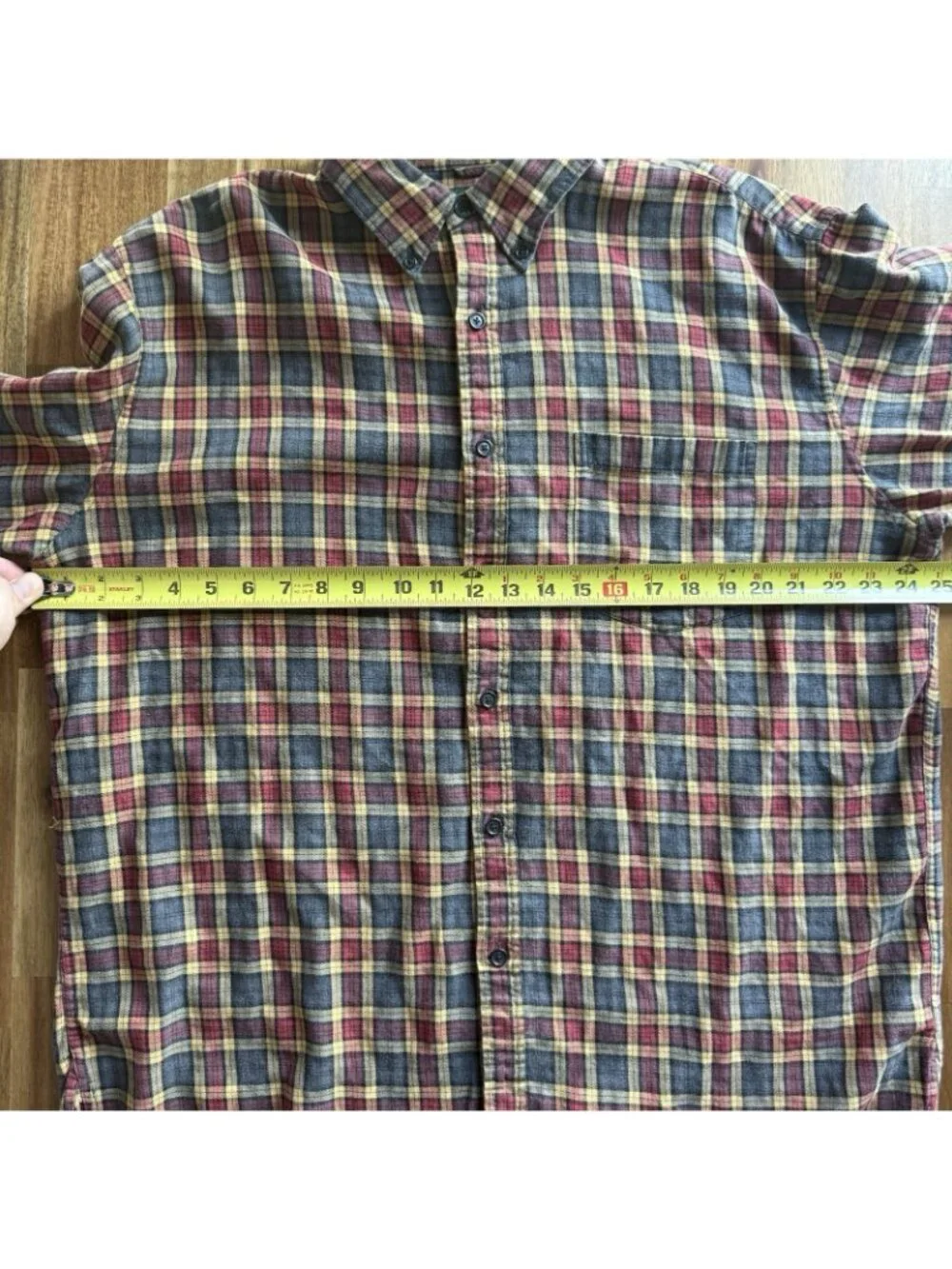 VTG J Crew Long Sleeve Shirt Mens Sz Large Oarsman Plaid Button Down 100% Cotton